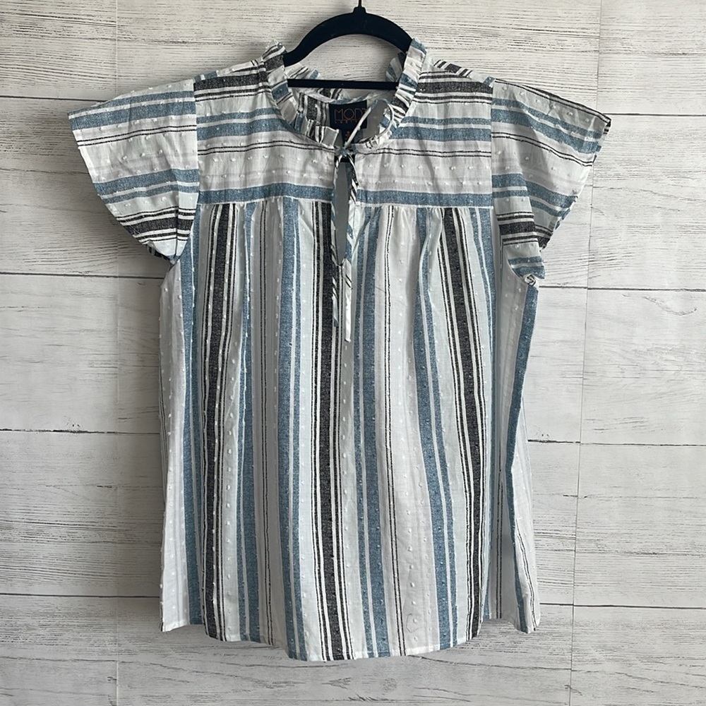 MOD Lusive Stripped Ruffle Top | SIZE S